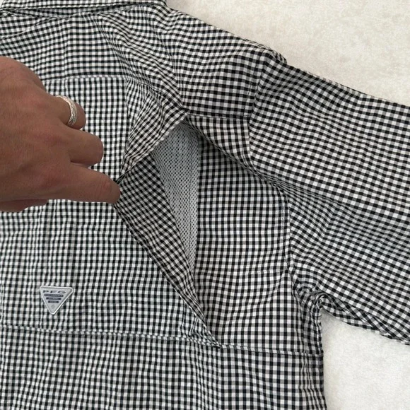 Columbia PFG NWT Shirt Men's M Texas A&M Aggies Super Tamiami Gingham Check - Picture 12 of 12